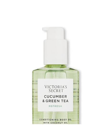 Victoria's Secret Body Oil Cucumber Green Tea 200ml - TheBeautyCool
